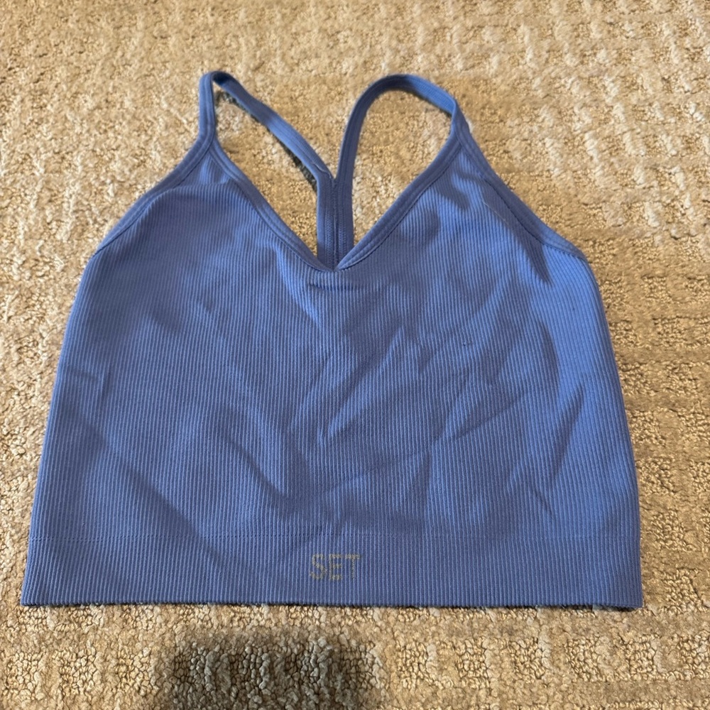 SET Active Vibrant Blue Ribbed Tank